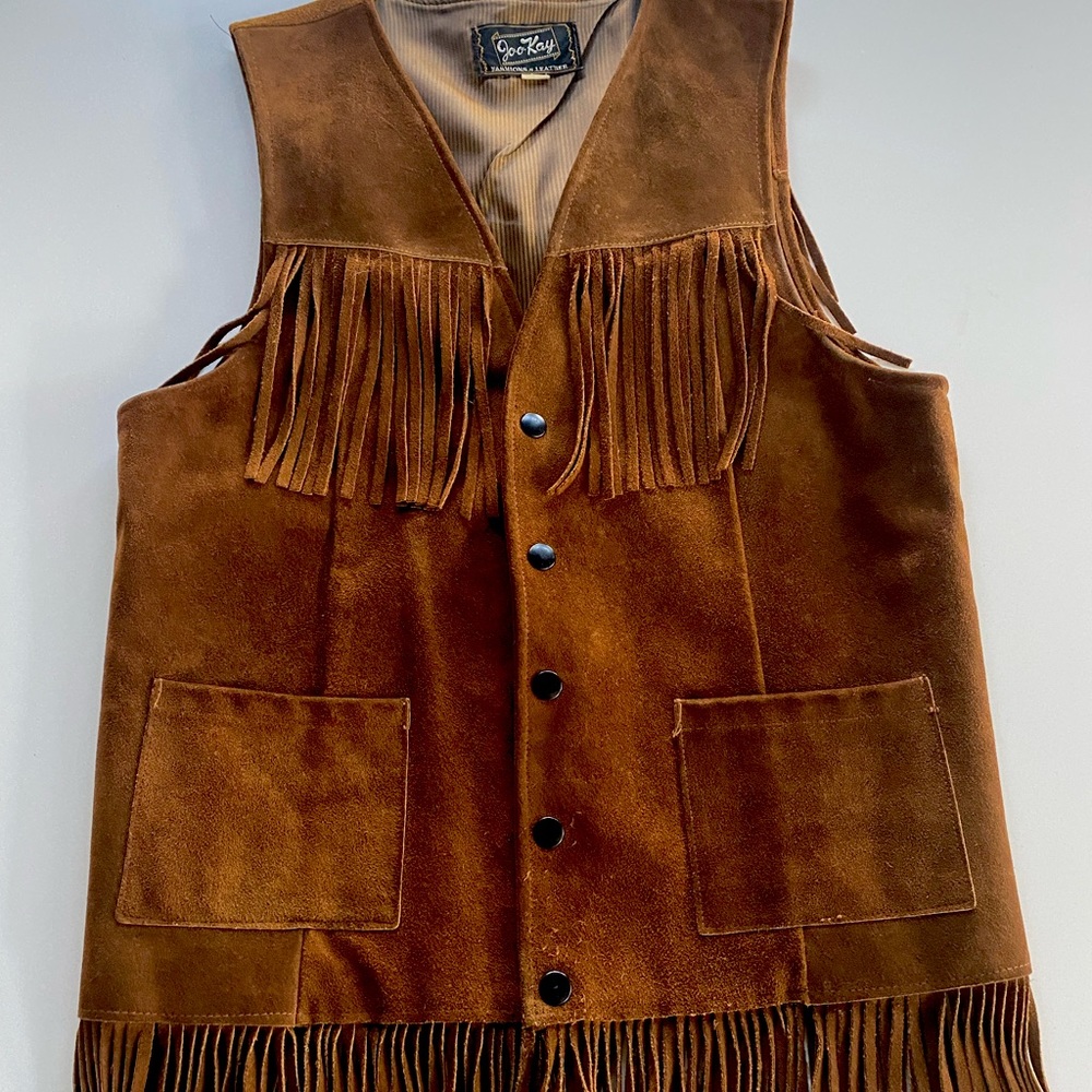Joo Kay Suede Leather Vest Size 40 (M/L Unisex)